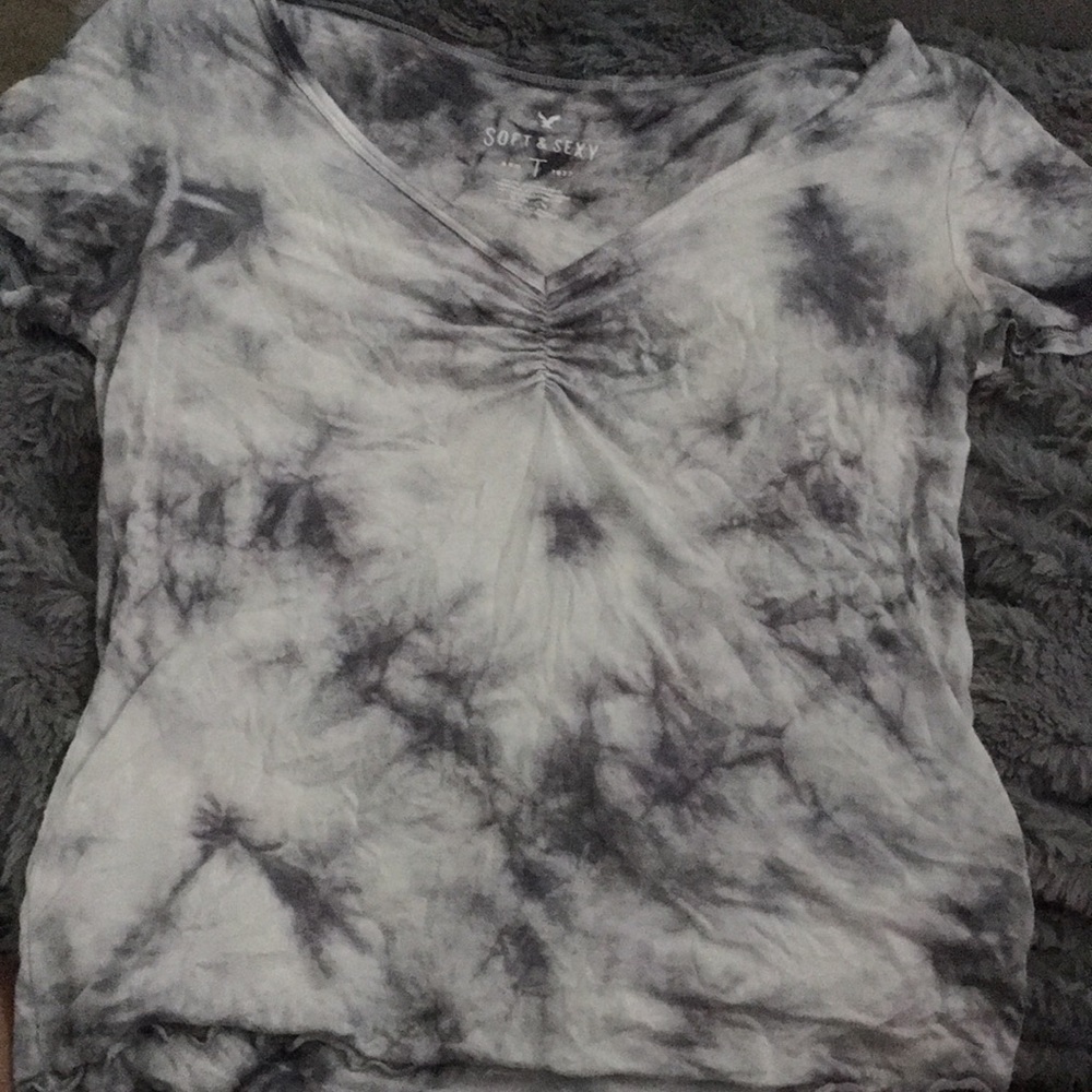 black/white tie dye t-shirt